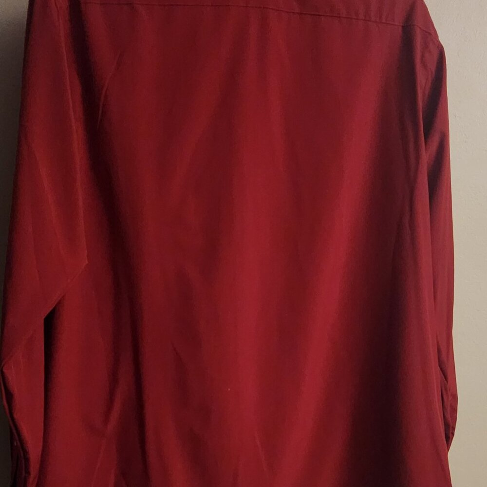 Rich Red Haggar Slim Fit Smart wash Button down - Picture 6 of 10